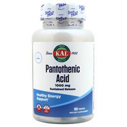 KAL Pantothenic Acid - Sustained Release (1000mg) 100 tabs