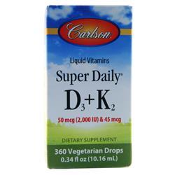 Carlson Super Daily D3 + K2 Drops .34 fl.oz