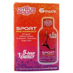 5 Hour Energy Sport Pre-Workout Citrus Boost 6 bttls